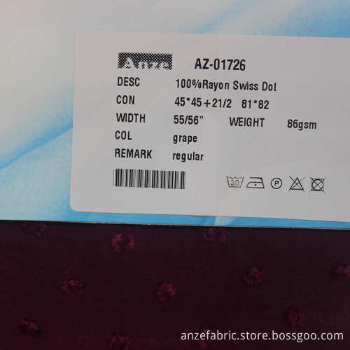 Cheap purple 81*82 woven rayon dobby fabric